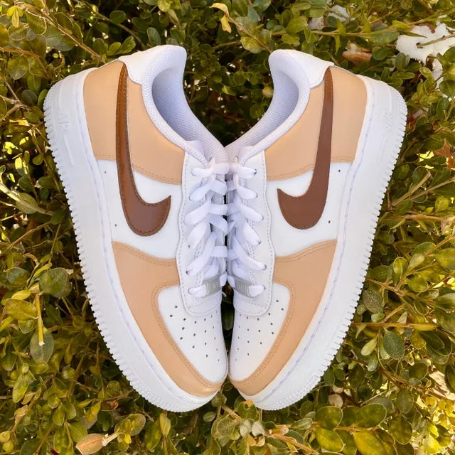 Custom Air Force 1 Beige Colorblock