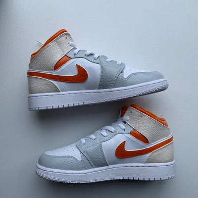 Custom Air Jordan 1 Grey Orange