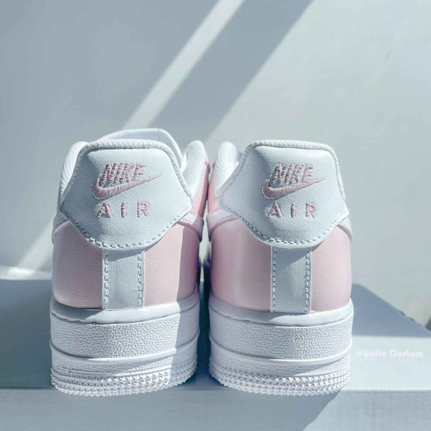 Custom Air Force 1 Swoosh Baby Pink