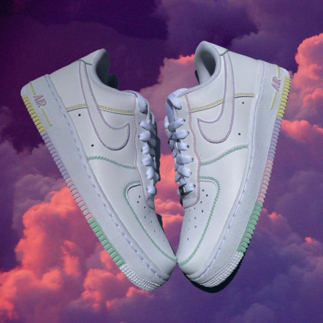 Retro Pastel Air Force 1s